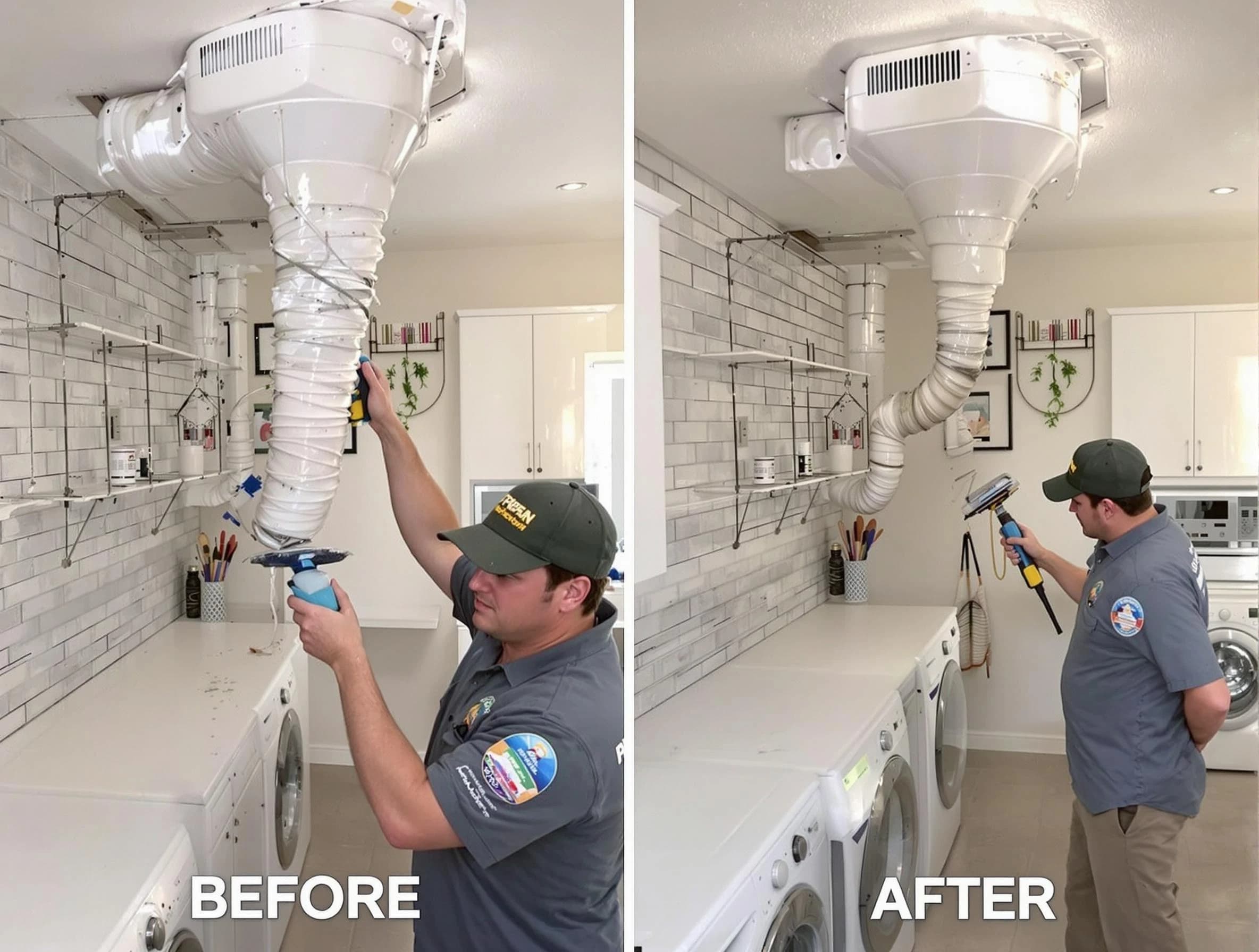 Professional dryer exhaust vent cleaning by Twin Lakes Dryer Vent Cleaning in Twin Lakes