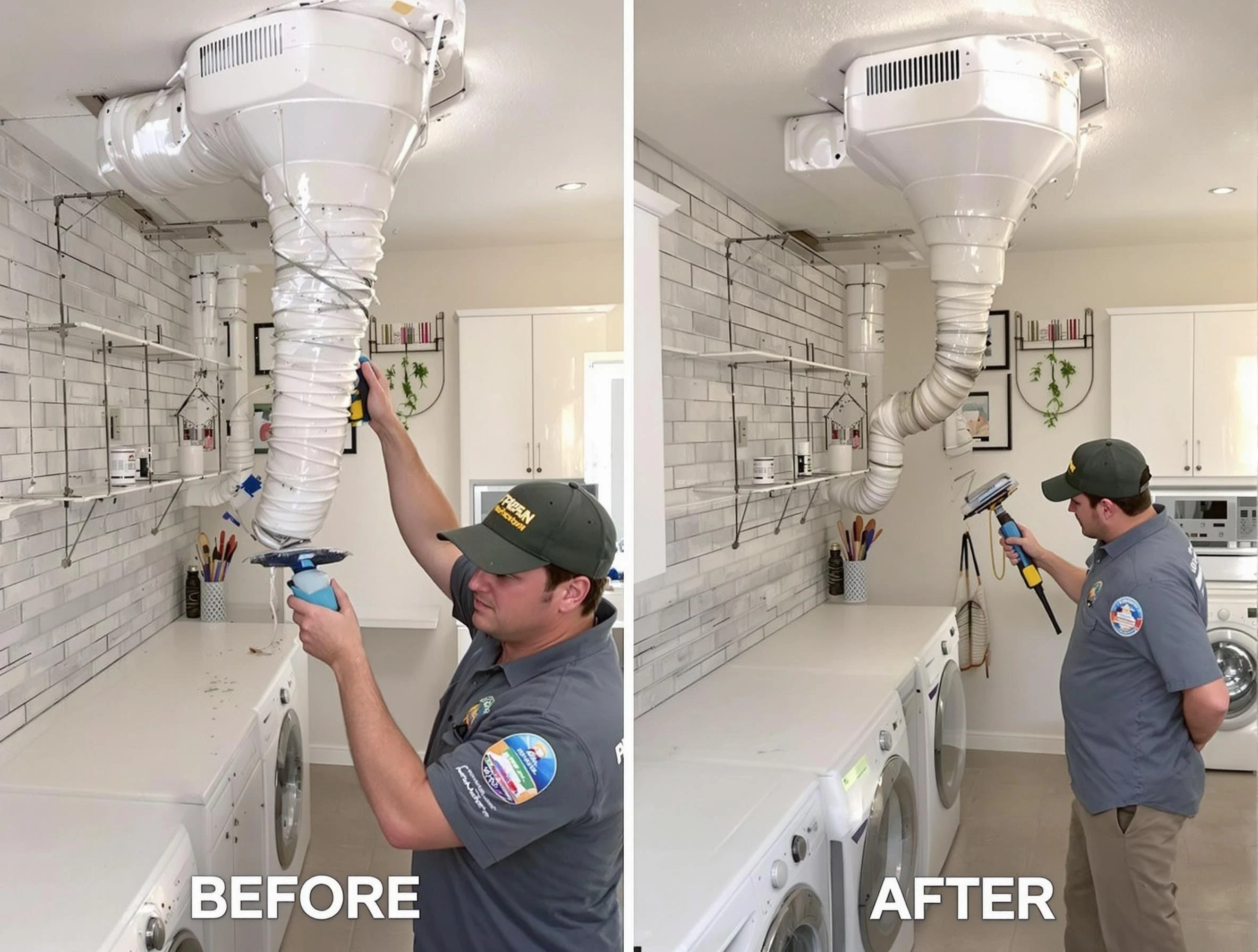 Professional dryer exhaust vent cleaning by Twin Lakes Dryer Vent Cleaning in Twin Lakes