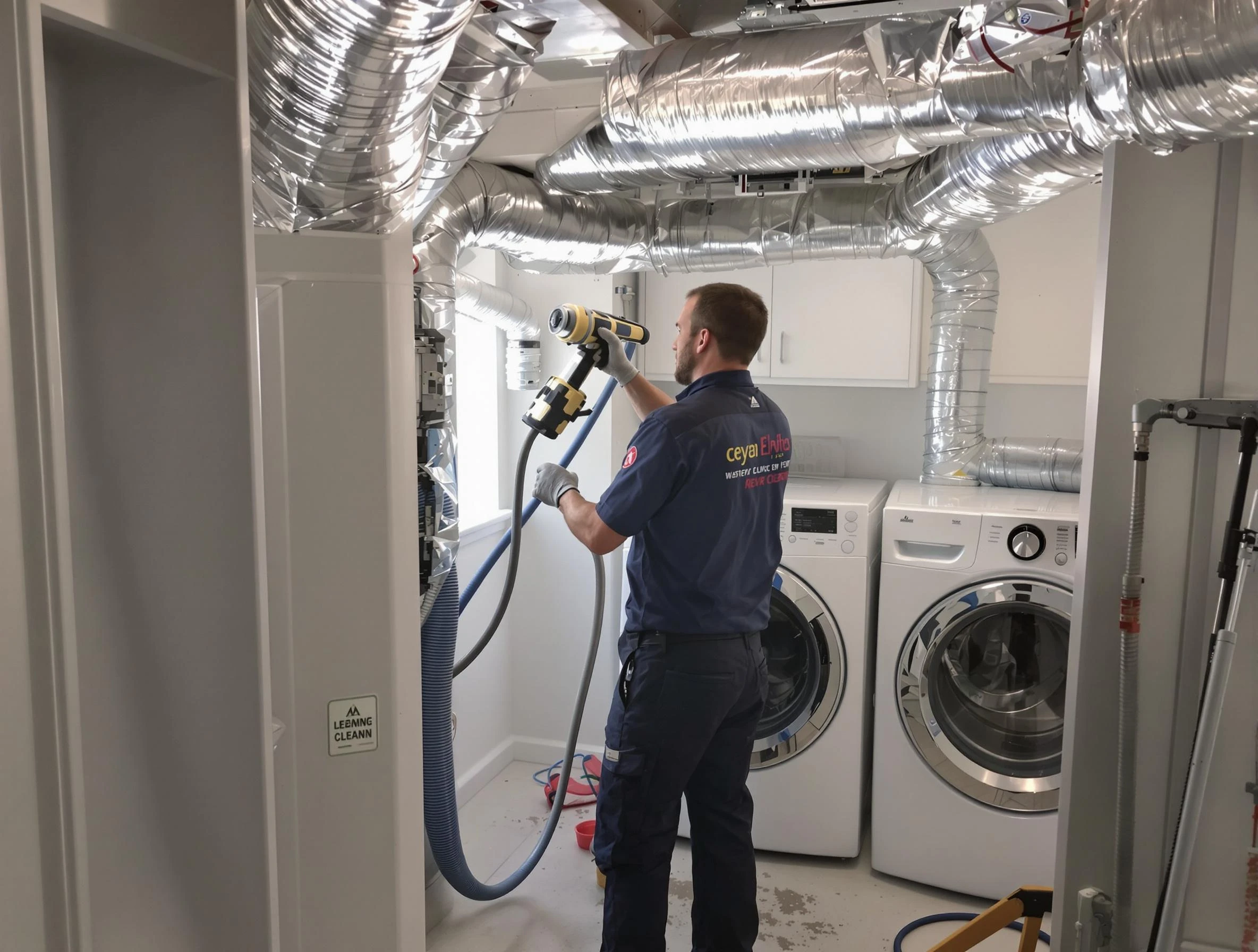 Twin Lakes Dryer Vent Cleaning specialist using advanced equipment for thorough duct cleaning in Twin Lakes
